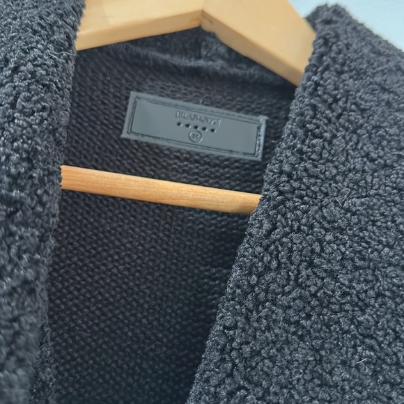 BLANKNYC Fitted Side Zip Faux Fur Collar Suede Leather Moto Sweater Jacket - Picture 8 of 13